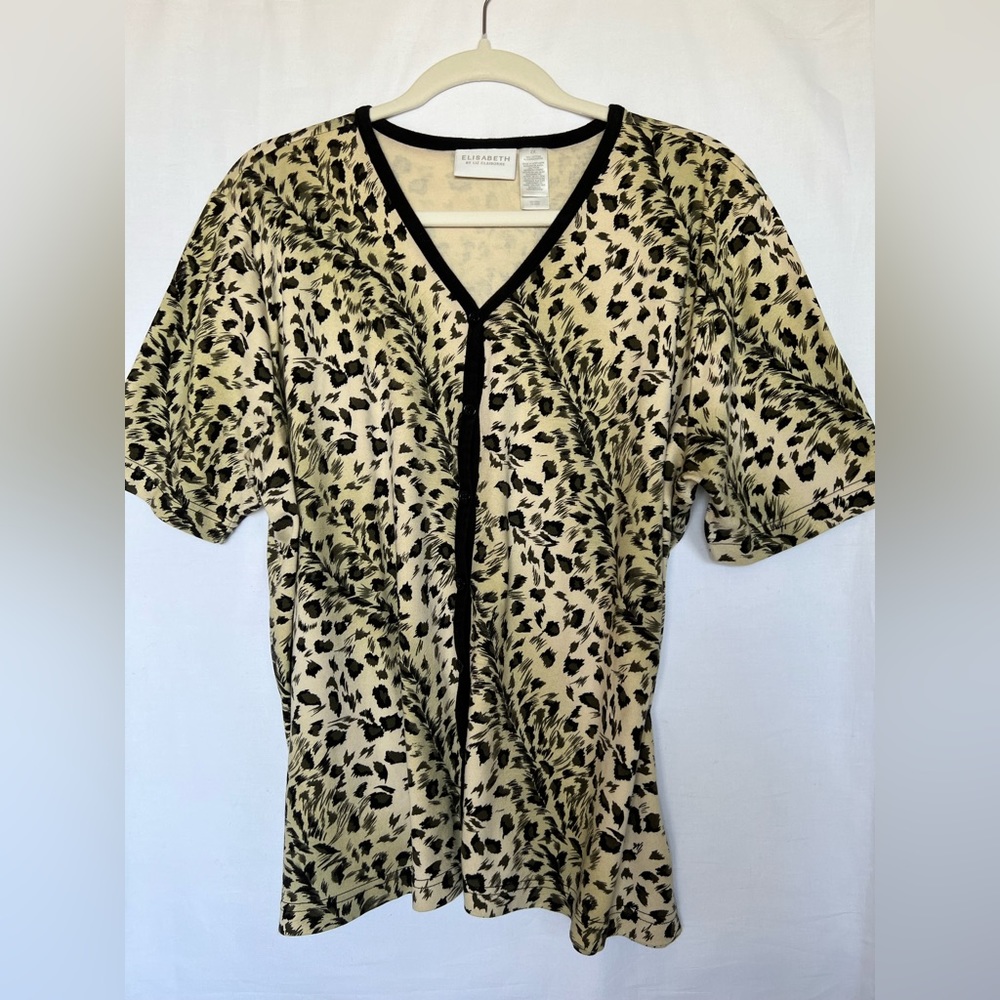 Liz Claiborne button up short sleeve Top Size 2X